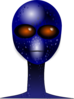 Blue Alien Face Clip Art